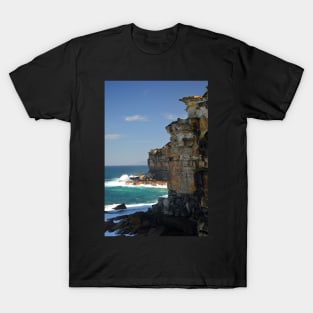 Pacific Ocean Cliffs At Providential Point Lookout NSW T-Shirt